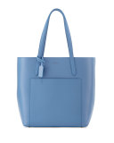 Panama North-South Zip Tote Bag, Light Blue