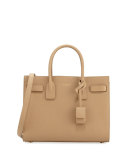 Sac de Jour Baby Grained Leather Satchel Bag, Beige
