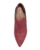 Talia Pointed-Toe Ankle Boot, Merlot
