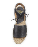 Samantha Suede Espadrille Sandal, Pewter