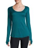 Wave Long-Sleeve Sport Top, Fiji