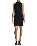 Lula High-Line Sheath Dress, Black