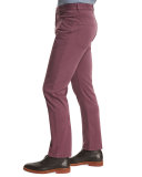 Five-Pocket Stretch Pants, Purple