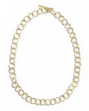 18K Glamazon Round Link Necklace, 17"