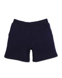Davian Beach Sweat Shorts, Navy, Size 4-14