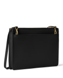 Ava Large Studded Convertible Pouch, Black