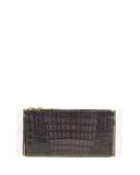 Soft Lara Crocodile Clutch Bag