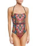 Mosaic Bandeau One-Piece Swimsuit