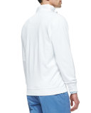 1/2-Zip Jersey Pullover Sweater, White