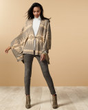 Tubular Jacquard Santa Fe Poncho 