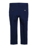 Modern Two-Piece Tonal Seersucker Suit, Navy, Size 2-14