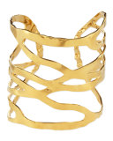 18k Gold-Plated Open Weave Cuff