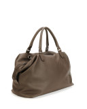 Slouchy Leather Duffel Bag, T Moro