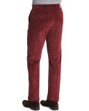 Wide-Whale Corduroy Trousers, Beige