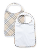 Core Two-Piece Cotton Bib Set, White