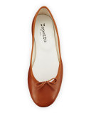 Cendrillon Leather Ballet Flat, Cognac