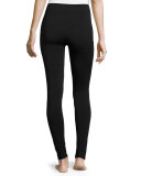 Stretch-Knit Leggings, Black