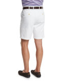 Winston Washed-Twill Shorts, White