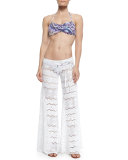 Wide-Leg Lace Coverup Pants