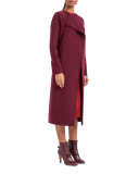 Cheetah-Print Wool Top, Pomegranate