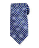 Neat Square-Print Silk Tie