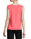 Scoop-Neck Tank, Vivid Coral, Petite