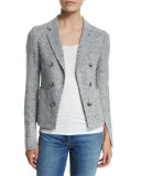 Jonita K Parkdale Double-Breasted Jacket, Light Gray Multi