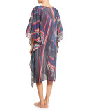 Sade V-Neck Kaftan, Bengal Stripe 