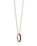 18K Ruby "Luck" Poesy Ring Pendant Necklace