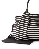 stevie leather-trim nylon baby bag