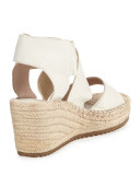 Willow Leather Espadrille Sandal, Stone