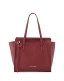 Amy Medium Gancio Leather Tote Bag, Opera/Framboise 