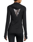 Flyweight Mesh-Panel Hoodie, Black