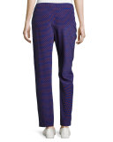 Talia Graphic-Print Silk Pants