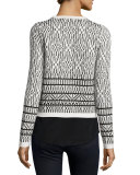 Jacolyn Tile Jacquard Tweed Jacket