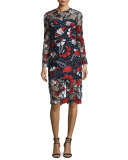 Amelie Floral Guipure Lace Midi Dress