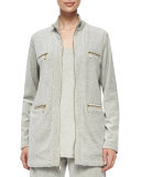 Velour 4-Pocket Long Jacket