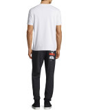 Woodgrain-Print Short-Sleeve T-Shirt