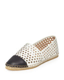 Mara Perforated Espadrille Flat