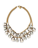 Decade Simulated Pearl Statement Necklace