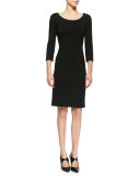 Double-Face Jersey Sheath Dress