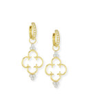 18K Clover Diamond Earring Charms