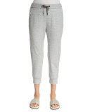 Monili-Trim Spa Pants, Light Gray