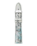 16mm Metallic Multicolor Leather Watch Strap