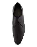 Leather Lace-Up Dress Shoes, Black