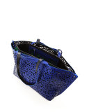 Ai Medium Laser-Cut Leather Shoulder Bag