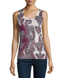 Superfine Imperial Paisley Cashmere Tank