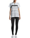 Sport Scuba Zip-Cuff Leggings, Black