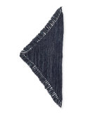 Chunky Melange Triangle Wrap, Blue/Gray