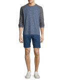 Zaine Flat-Front Shorts, Illumination